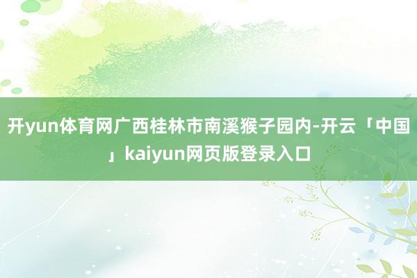 开yun体育网广西桂林市南溪猴子园内-开云「中国」kaiyun网页版登录入口